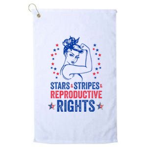 Patriotic 4th Of July Stars Stripes Reproductive Right Platinum Collection Golf Towel