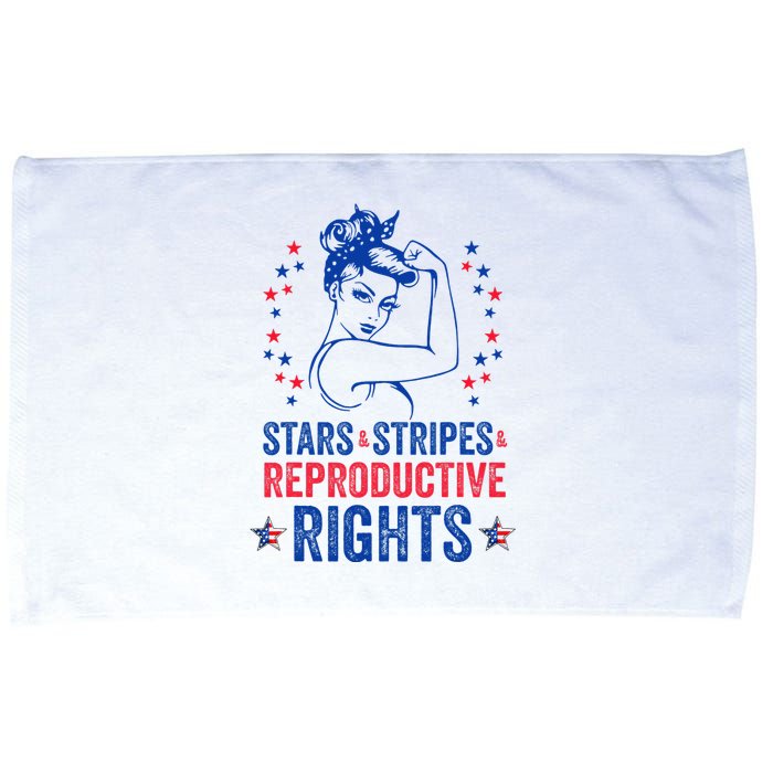 Patriotic 4th Of July Stars Stripes Reproductive Right Microfiber Hand Towel