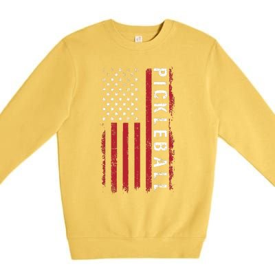 Pickleball 4th Of July Premium Crewneck Sweatshirt