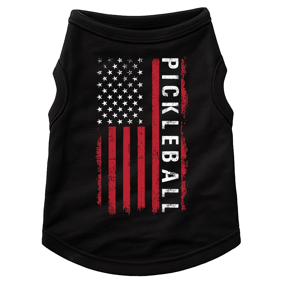 Pickleball 4th Of July Doggie Tank
