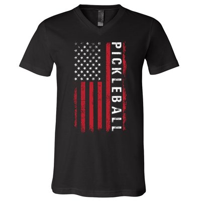 Pickleball 4th Of July V-Neck T-Shirt
