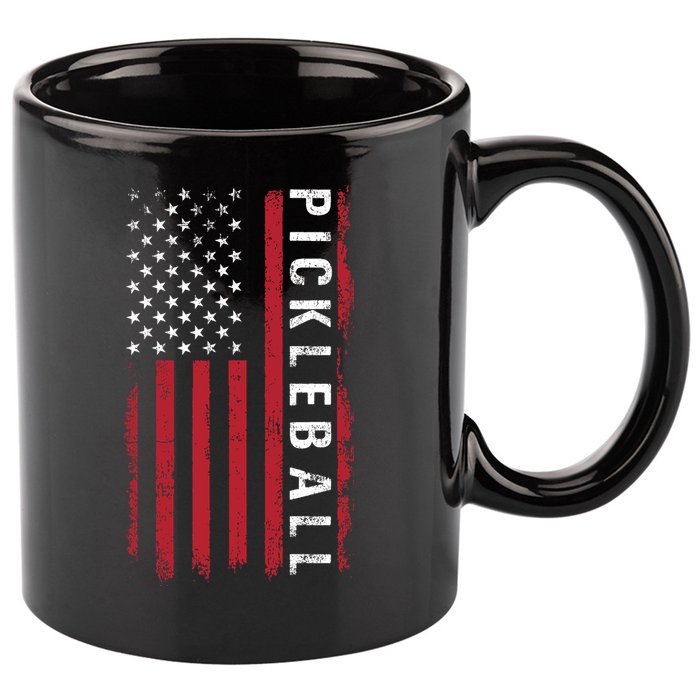 Pickleball 4th Of July 11oz C Handle Ceramic Mug