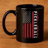 Pickleball 4th Of July 11oz C Handle Ceramic Mug