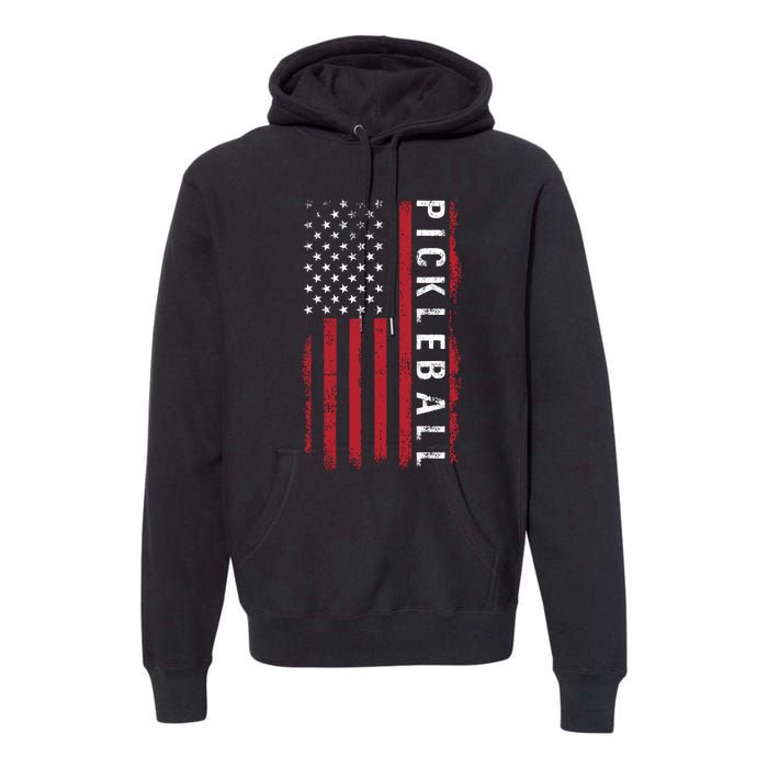 Pickleball 4th Of July Premium Hoodie