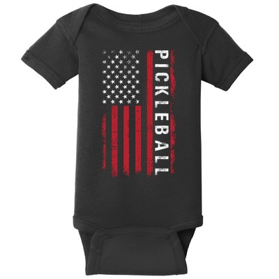 Pickleball 4th Of July Baby Bodysuit