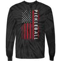 Pickleball 4th Of July Tie-Dye Long Sleeve Shirt