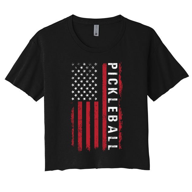 Pickleball 4th Of July Crop Top