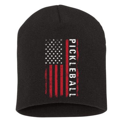 Pickleball 4th Of July Short Acrylic Beanie