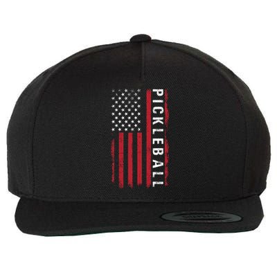 Pickleball 4th Of July Wool Snapback Cap