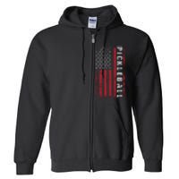 Pickleball 4th Of July Full Zip Hoodie