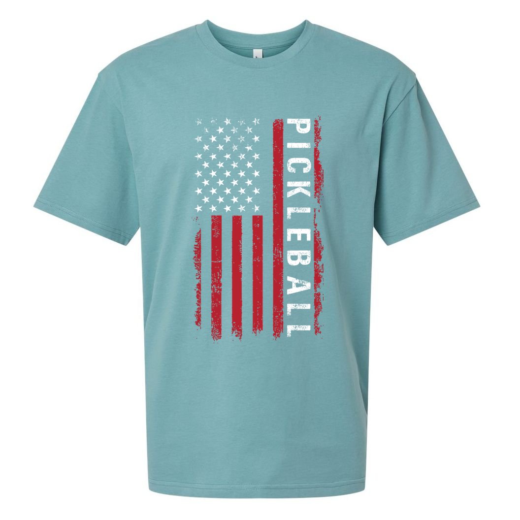 Pickleball 4th Of July Sueded Cloud Jersey T-Shirt