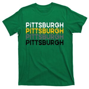 Pittsburgh 412 Pride Love Yinzer Faded Pa Letters Pgh T-Shirt