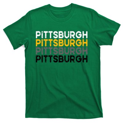 Pittsburgh 412 Pride Love Yinzer Faded Pa Letters Pgh T-Shirt