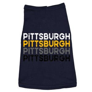 Pittsburgh 412 Pride Love Yinzer Faded Pa Letters Pgh Doggie Tank