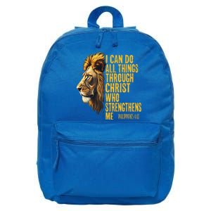 Philippians 413 Religious Lion Strengthens Christian 16 in Basic Backpack