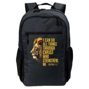 Philippians 413 Religious Lion Strengthens Christian Daily Commute Backpack