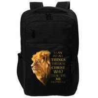 Philippians 413 Religious Lion Verses Funny Christian Gift Impact Tech Backpack