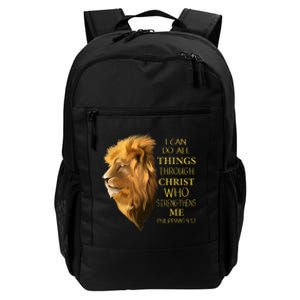 Philippians 413 Religious Lion Verses Funny Christian Gift Daily Commute Backpack