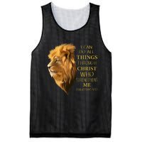 Philippians 413 Religious Lion Verses Funny Christian Gift Mesh Reversible Basketball Jersey Tank