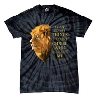 Philippians 413 Religious Lion Verses Funny Christian Gift Tie-Dye T-Shirt