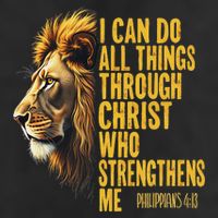 Philippians 413 Religious Lion Strengthens Christian  11oz C Handle Ceramic Mug