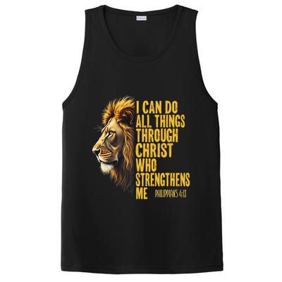 Philippians 413 Religious Lion Strengthens Christian  PosiCharge Competitor Tank