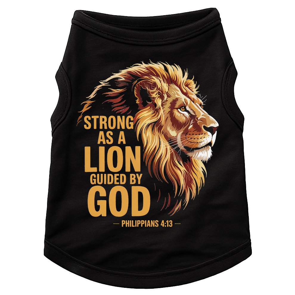 Philippians 413 Religious Lion Strengthens Christian Doggie Tank