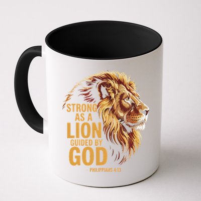 Philippians 413 Religious Lion Strengthens Christian Mug