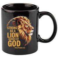 Philippians 413 Religious Lion Strengthens Christian 11oz C Handle Ceramic Mug