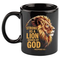Philippians 413 Religious Lion Strengthens Christian 11oz C Handle Ceramic Mug