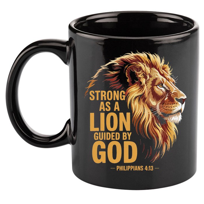 Philippians 413 Religious Lion Strengthens Christian 11oz C Handle Ceramic Mug