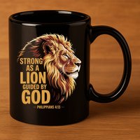 Philippians 413 Religious Lion Strengthens Christian 11oz C Handle Ceramic Mug
