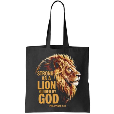 Philippians 413 Religious Lion Strengthens Christian Bag