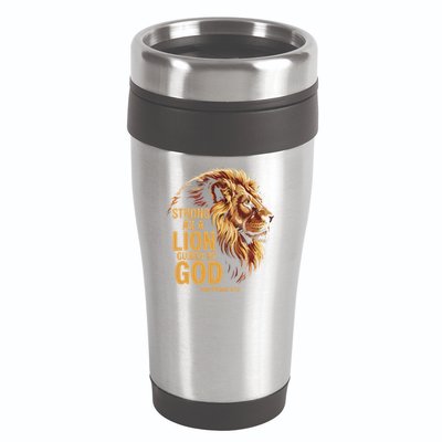 Philippians 413 Religious Lion Strengthens Christian 16oz Travel Tumbler