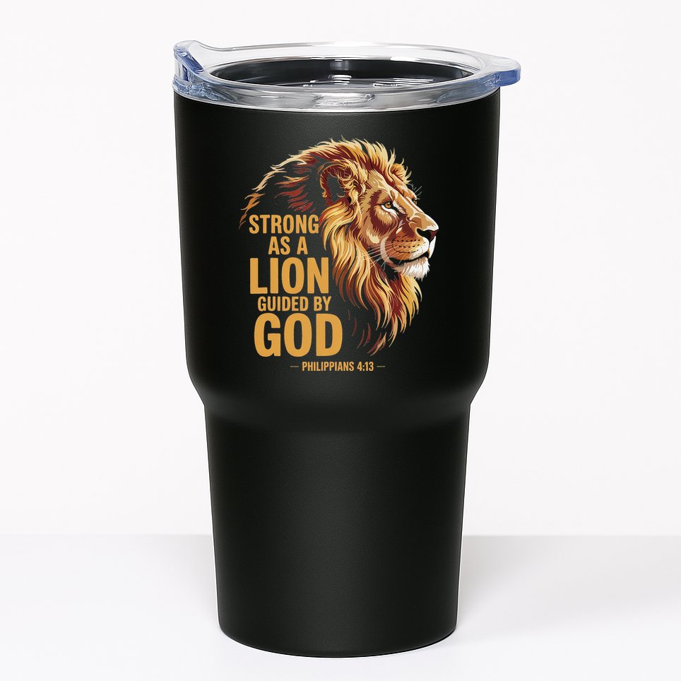Philippians 413 Religious Lion Strengthens Christian Tumbler