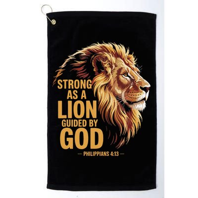 Philippians 413 Religious Lion Strengthens Christian Golf Towel