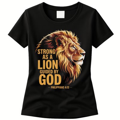 Philippians 413 Religious Lion Strengthens Christian Womens T-Shirt
