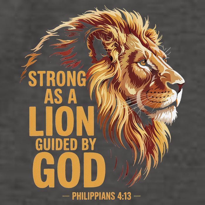 Philippians 413 Religious Lion Strengthens Christian Vector Backpack