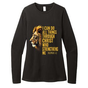 Philippians 413 Religious Lion Strengthens Christian 0haldo Womens CVC Long Sleeve Shirt