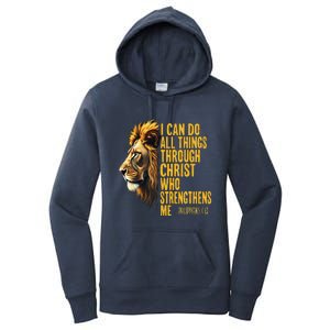 Philippians 413 Religious Lion Strengthens Christian 0haldo Women's Pullover Hoodie