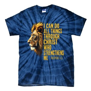 Philippians 413 Religious Lion Strengthens Christian 0haldo Tie-Dye T-Shirt