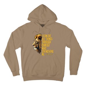 Philippians 413 Religious Lion Strengthens Christian 0haldo Hoodie