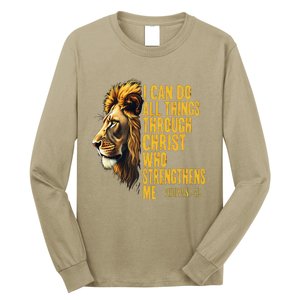 Philippians 413 Religious Lion Strengthens Christian 0haldo Long Sleeve Shirt