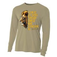 Philippians 413 Religious Lion Strengthens Christian 0haldo Cooling Performance Long Sleeve Crew