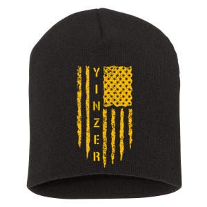 Pittsburgh 412 Steel City Yinzer Flag Short Acrylic Beanie