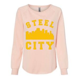 Pittsburgh 412 Steel City Skyline Pennsylvania Home Pride Womens California Wash Sweatshirt