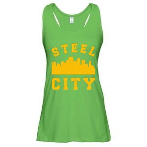 Pittsburgh 412 Steel City Skyline Pennsylvania Home Pride Ladies Essential Flowy Tank