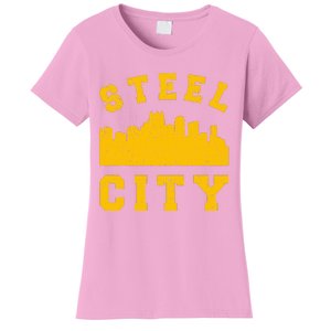 Pittsburgh 412 Steel City Skyline Pennsylvania Home Pride Women's T-Shirt