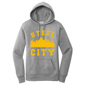 Pittsburgh 412 Steel City Skyline Pennsylvania Home Pride Women's Pullover Hoodie