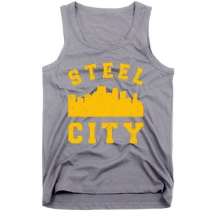 Pittsburgh 412 Steel City Skyline Pennsylvania Home Pride Tank Top